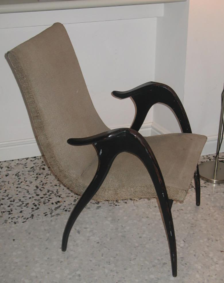 Mid-20th Century Mid-Century Modern Single Armchairs Manufactured by Malatesta and Mason, 1960s For Sale
