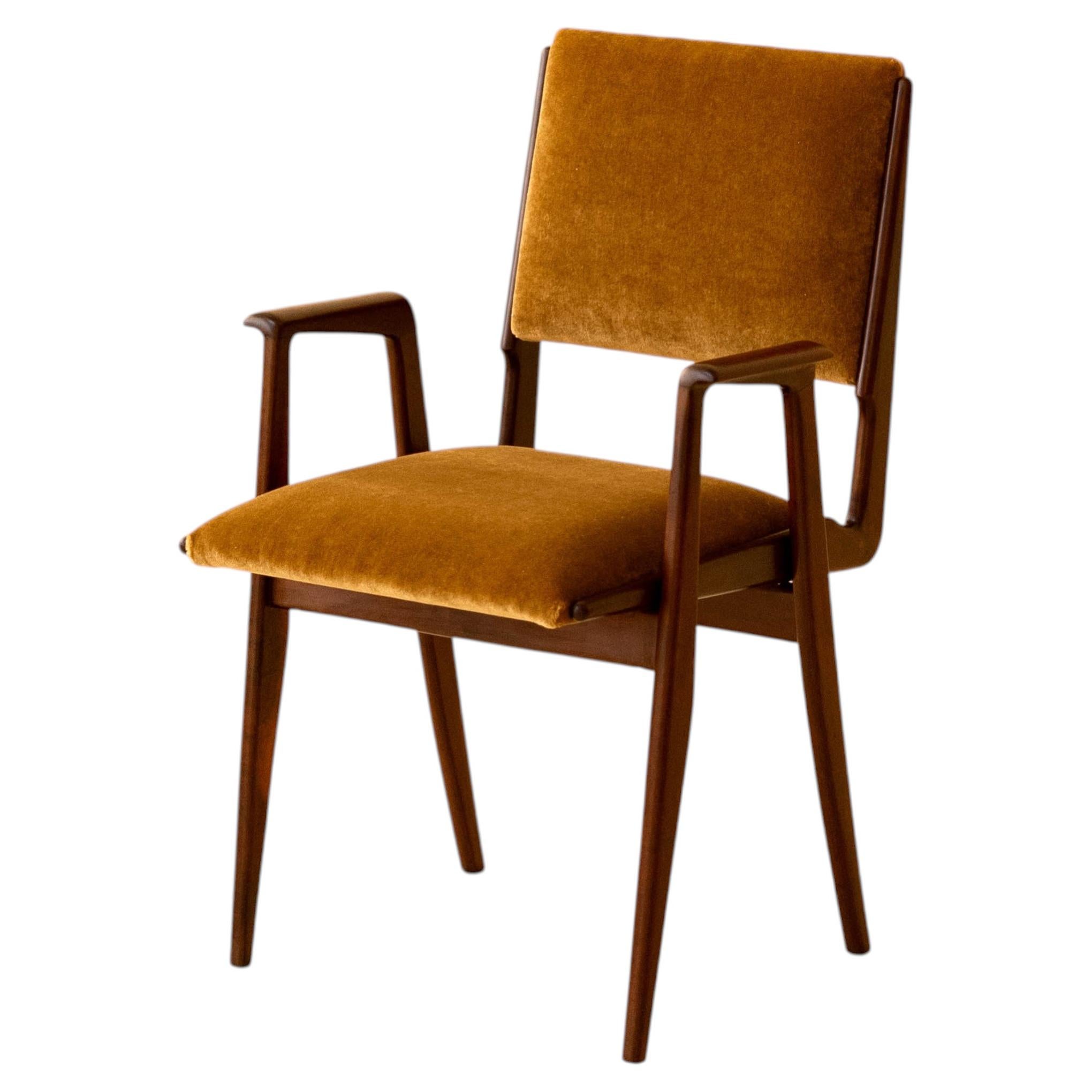 Mid-Century Modern Single Chair with Armrest by Martin Eisler, 1955