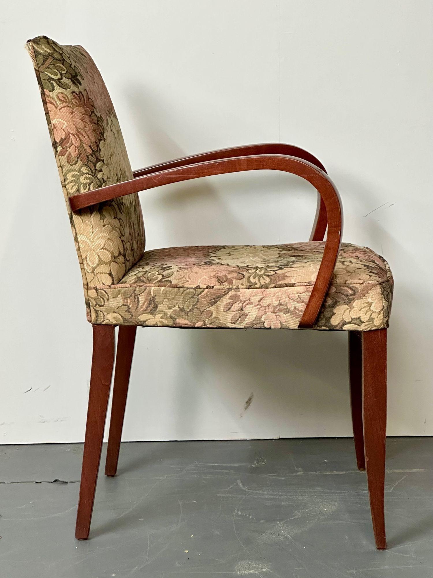 Mid-Century Modern Fauteuil de salle à manger / fauteuil à accoudoirs Dakota Jackson PFM tapissé, moderne du milieu du siècle dernier en vente