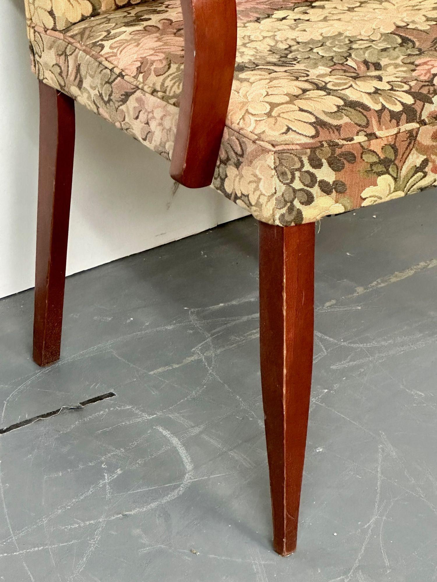 Fabric Mid-Century Modern Single Dakota Jackson PFM Upholstered Dining / Arm Chair For Sale