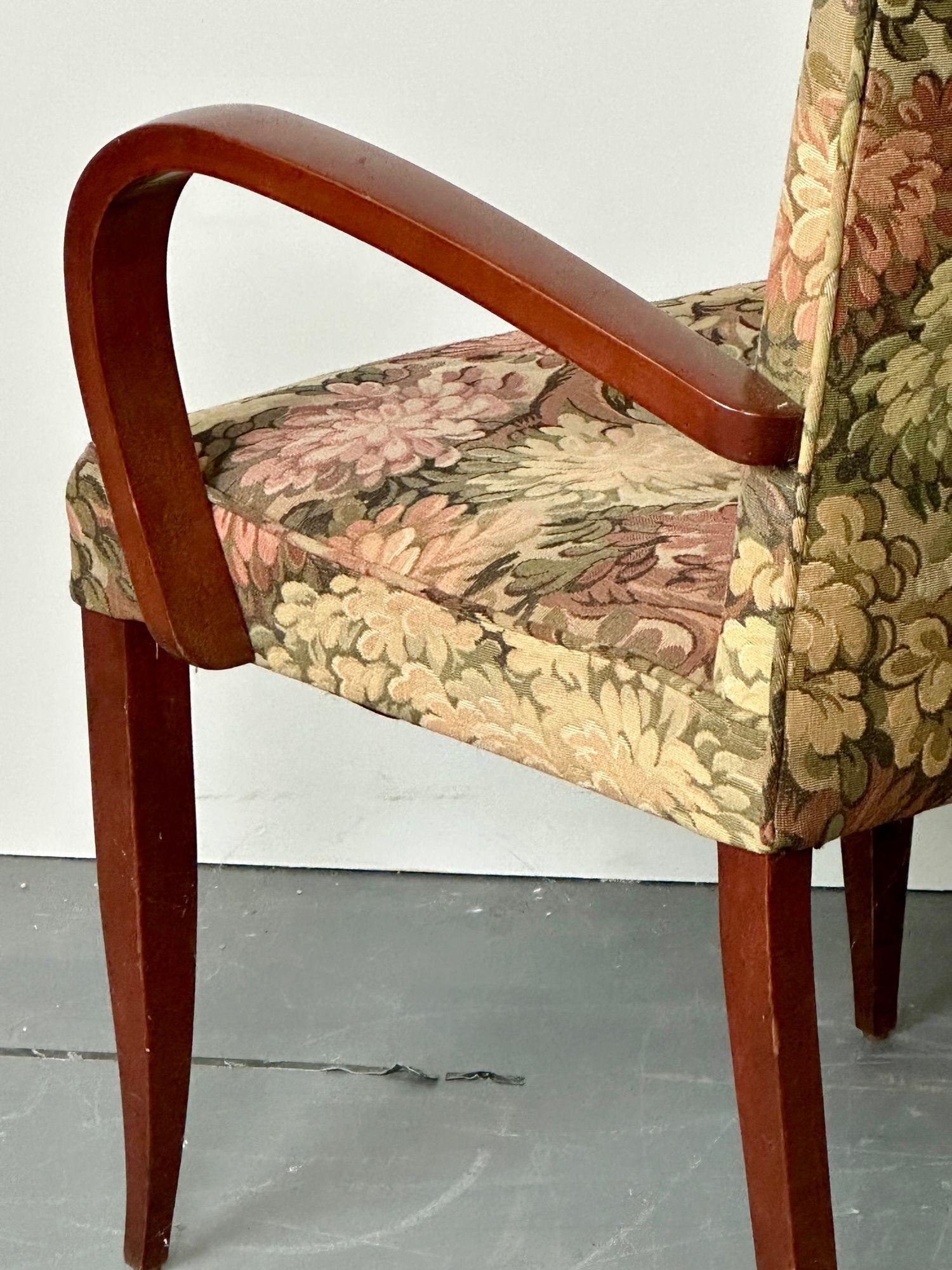 Fauteuil de salle à manger / fauteuil à accoudoirs Dakota Jackson PFM tapissé, moderne du milieu du siècle dernier en vente 1