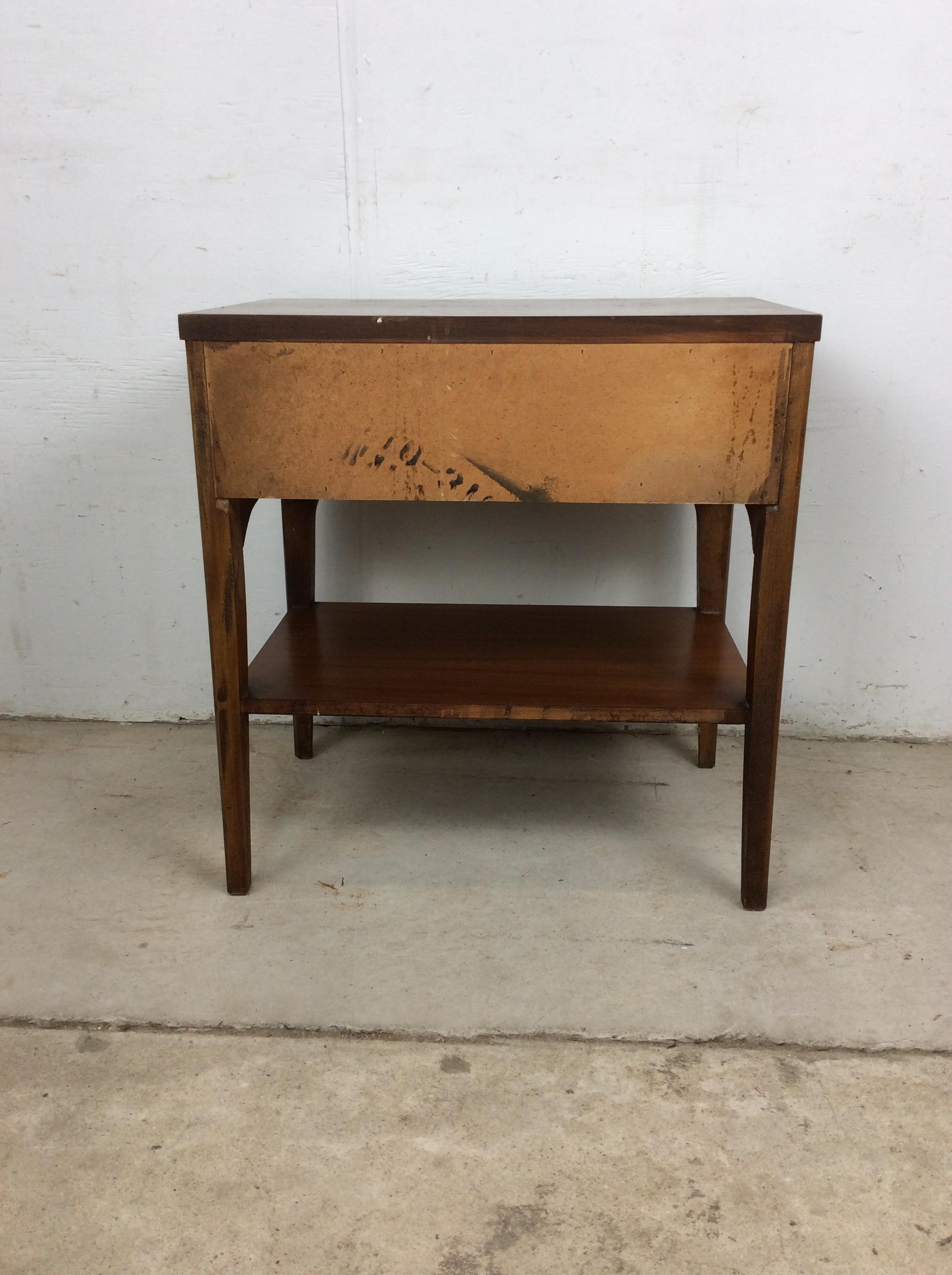 Mid Century Modern Single Drawer End Table by Kent Coffey For Sale 5