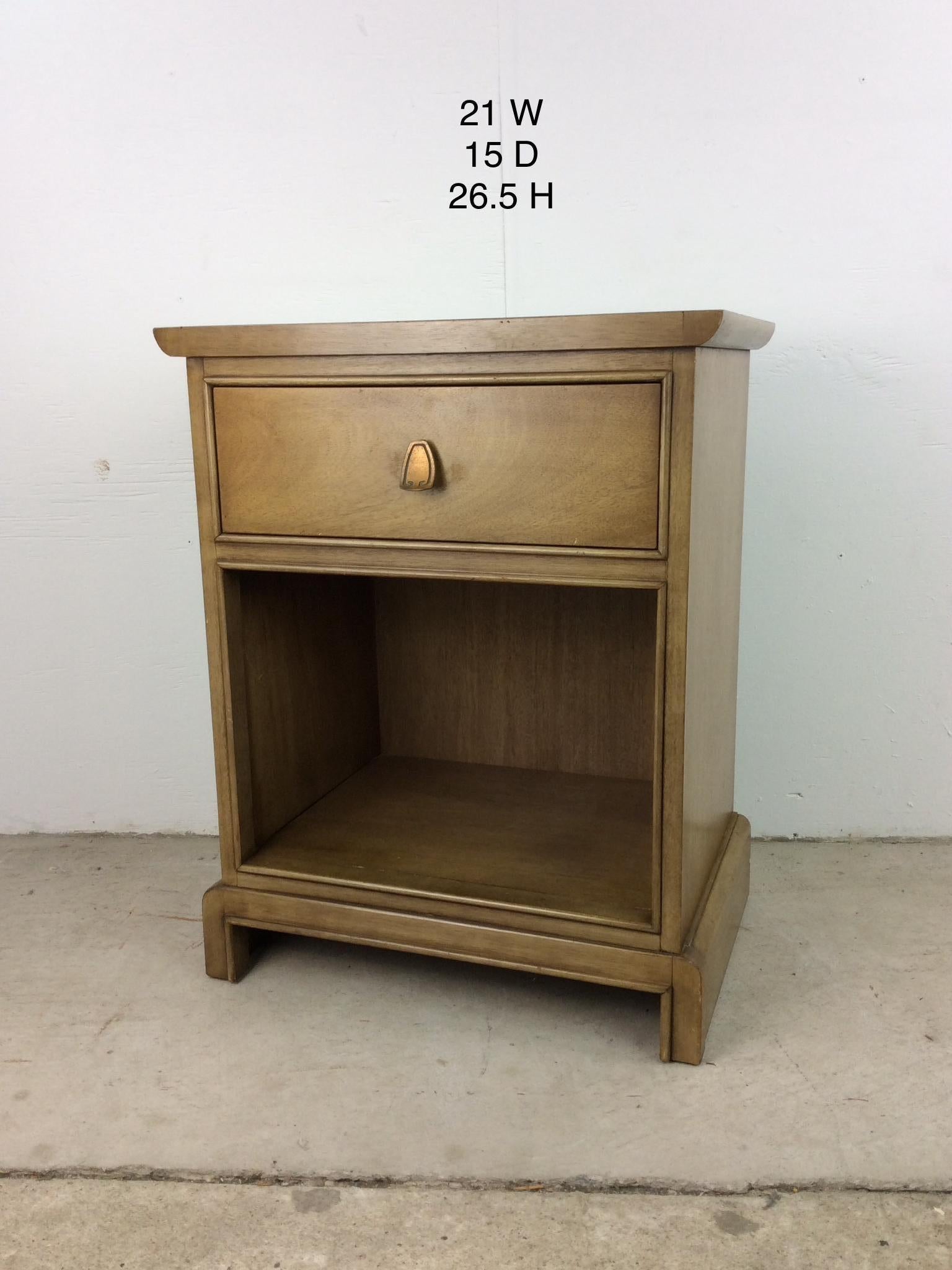 Mid Century Modern Single Drawer Nightstand by Drexel For Sale 9