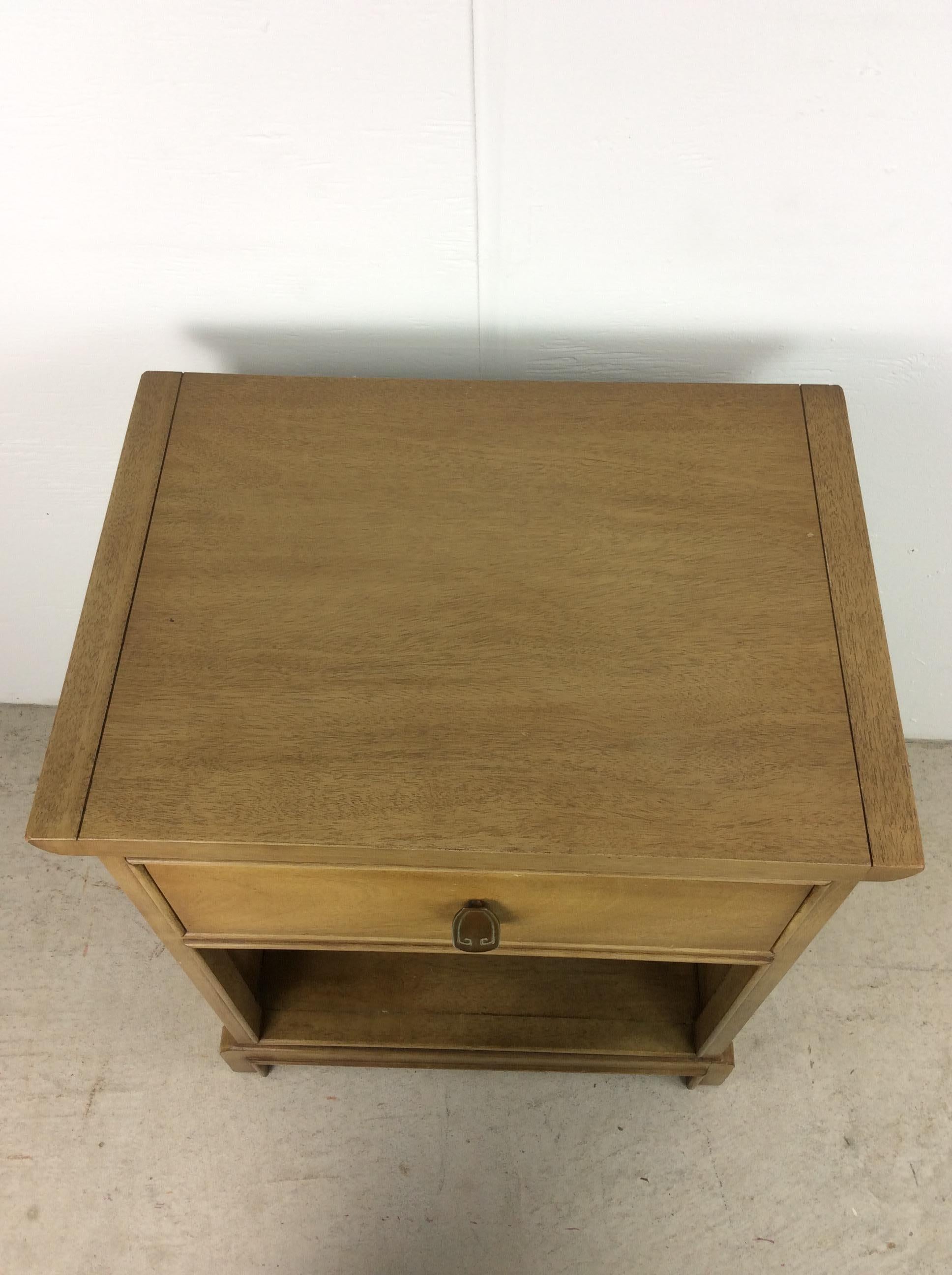 American Mid Century Modern Single Drawer Nightstand by Drexel For Sale