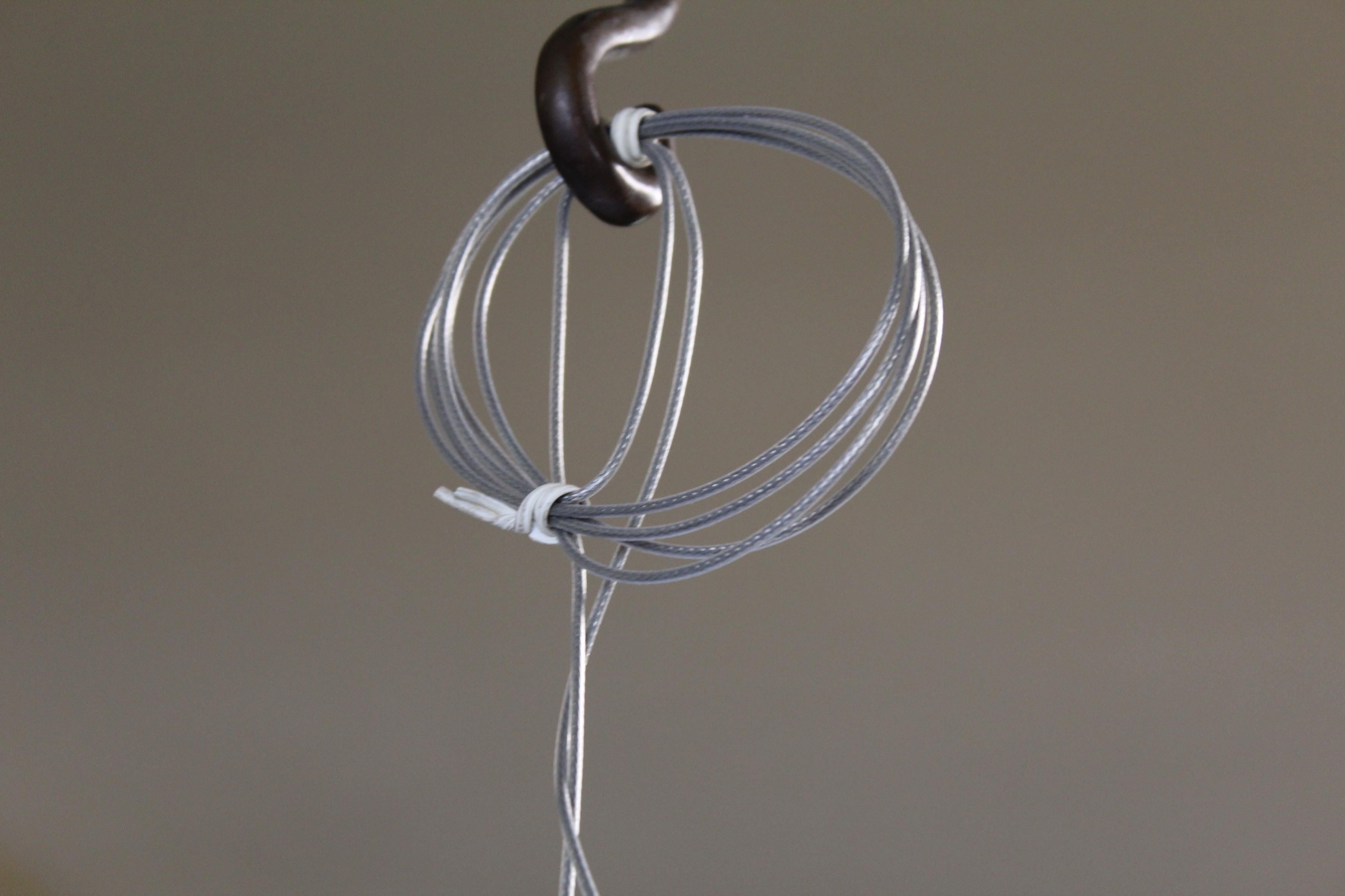 Mid Century Modern Single Glass Orb pendant light ,  Italian  For Sale 1