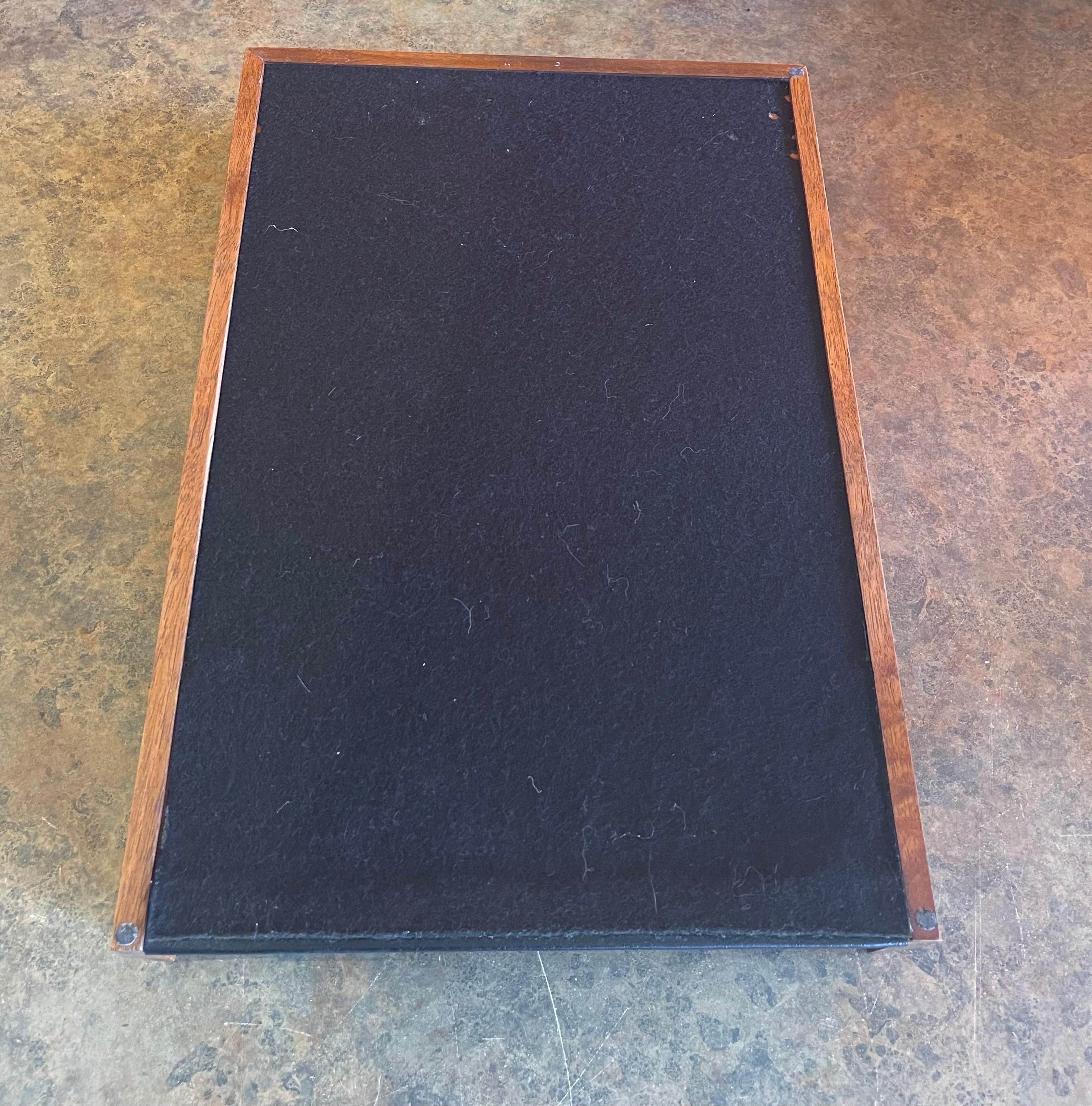 Mid-Century Modern Single Letter Tray in Walnut 6