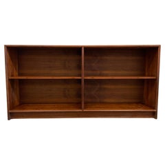 Mid-Century Modern Single Long Bookcase Walnut American Studio Craft