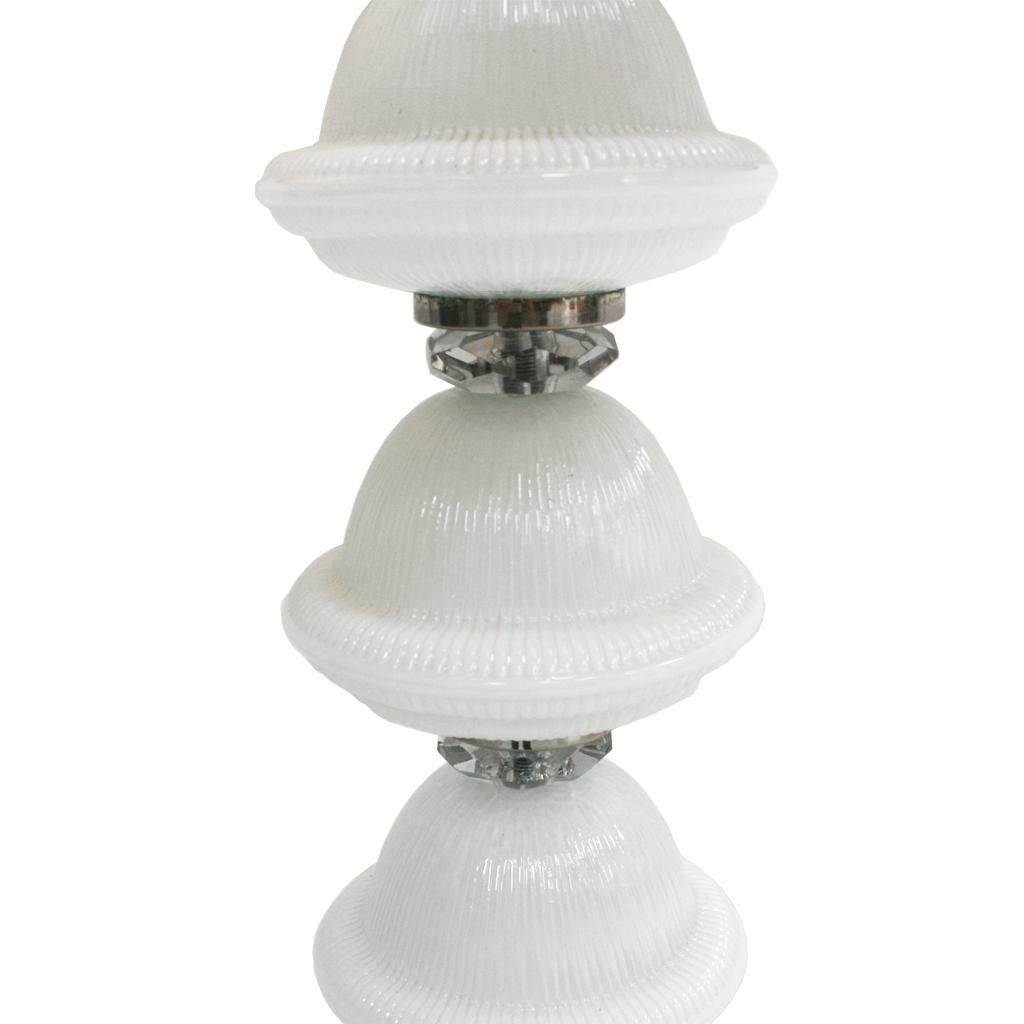 Mid-Century Modern Single Murano and Metal Italian Table Lamp In Good Condition In Madrid, ES