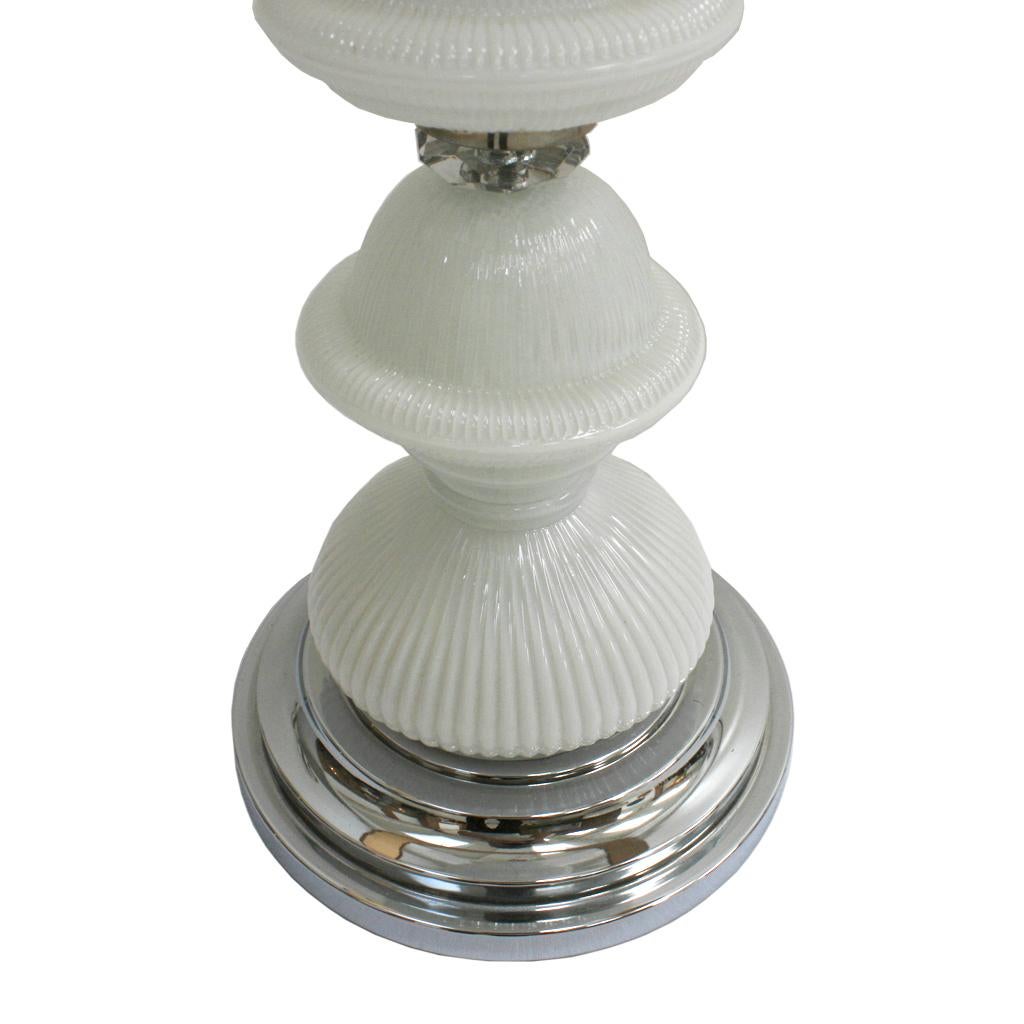 Mid-20th Century Mid-Century Modern Single Murano and Metal Italian Table Lamp