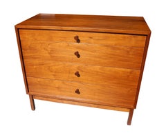 Mid-Century Modern Single Walnut Dresser by Artist Richard Artschwager