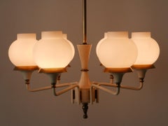 Mid-Century Modern Six-Armed Tulipan Pendant Lamp or Chandelier by Kaiser 1950s