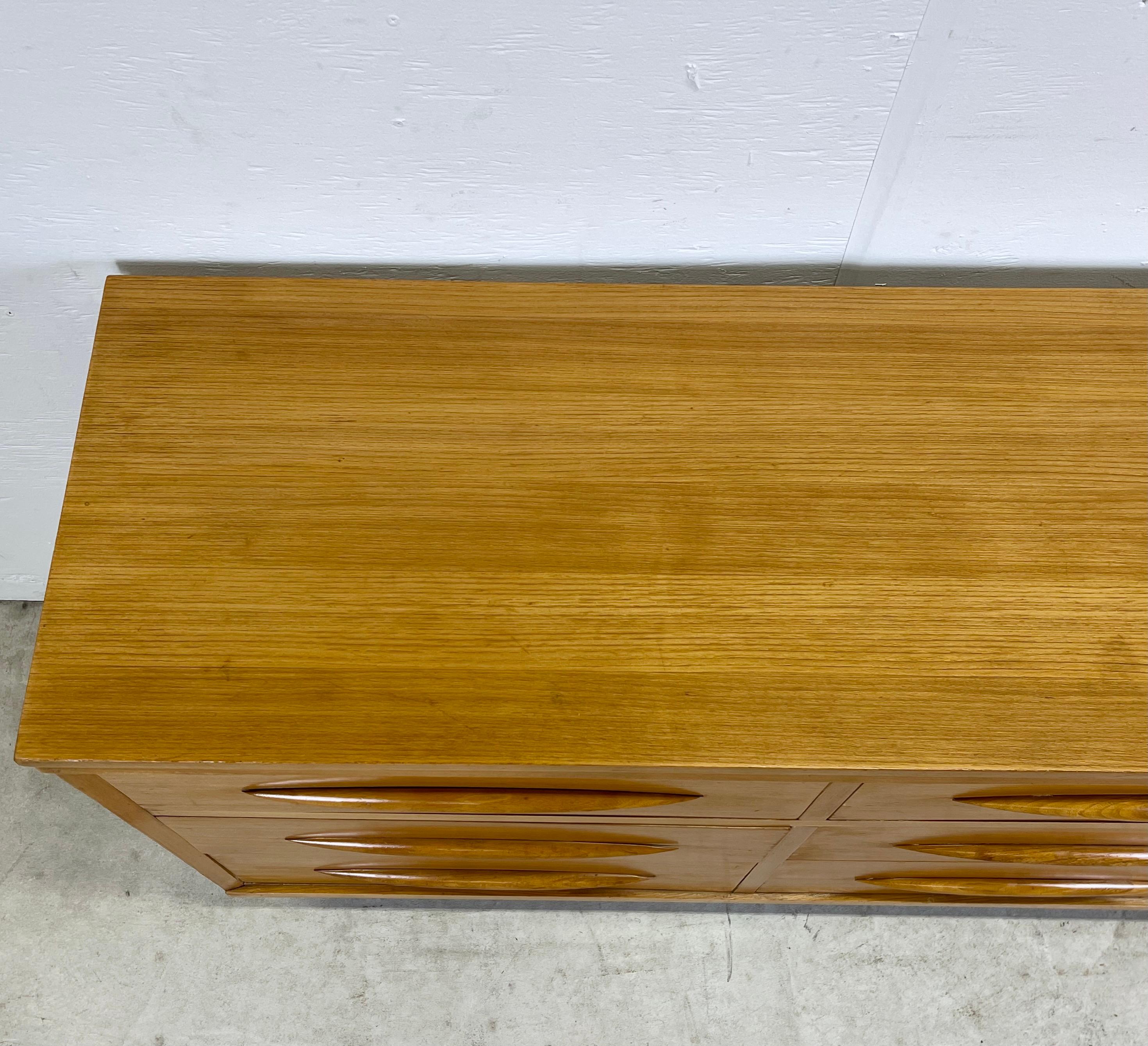 mid century modern 6 drawer dresser