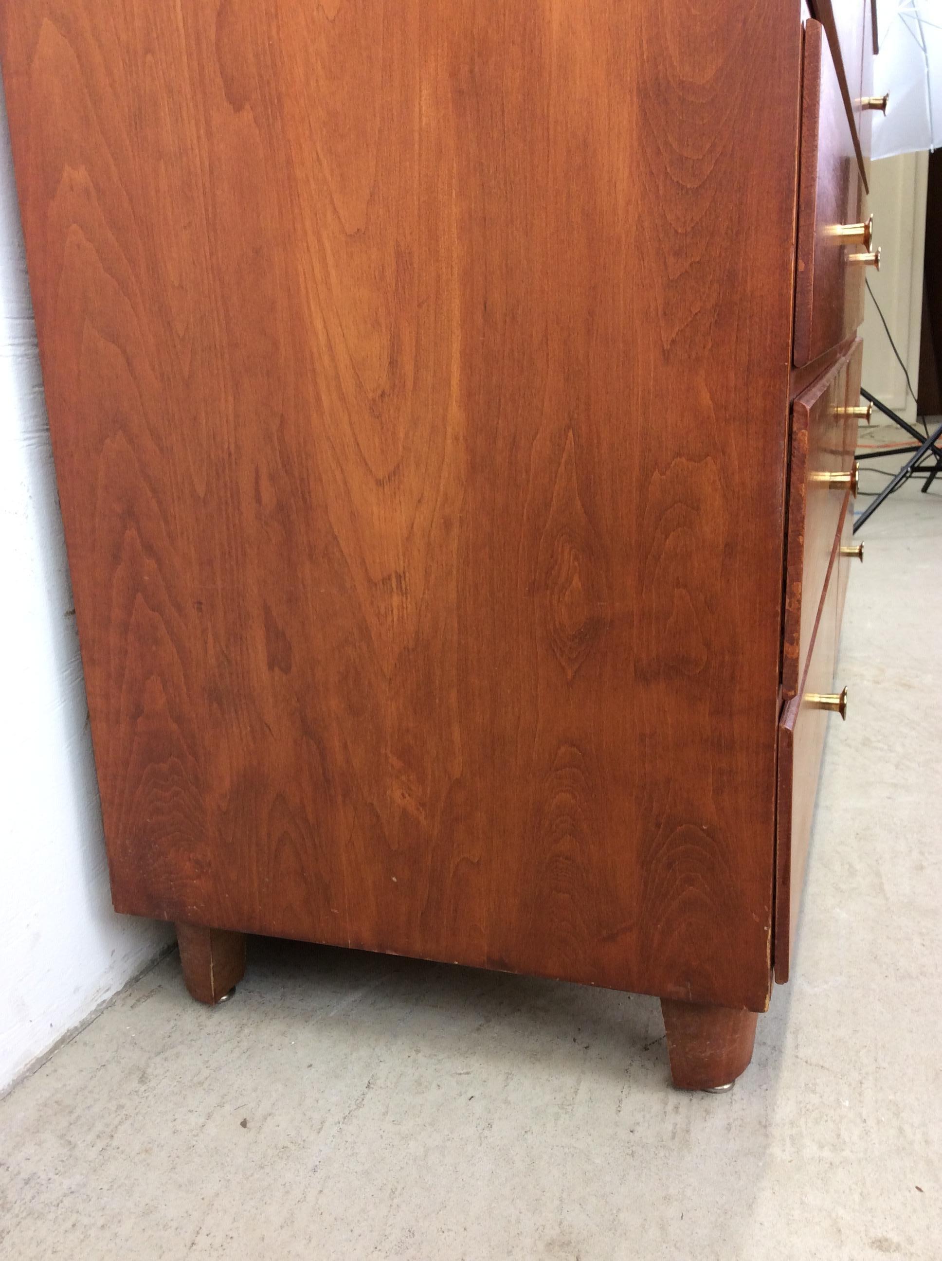 Mid Century Modern Sechs Schubladen Ahorn Lowboy Kommode im Angebot 8
