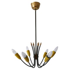 Chandelier ou plafonnier Sputnik Modernity à six flammes Allemagne années 1950
