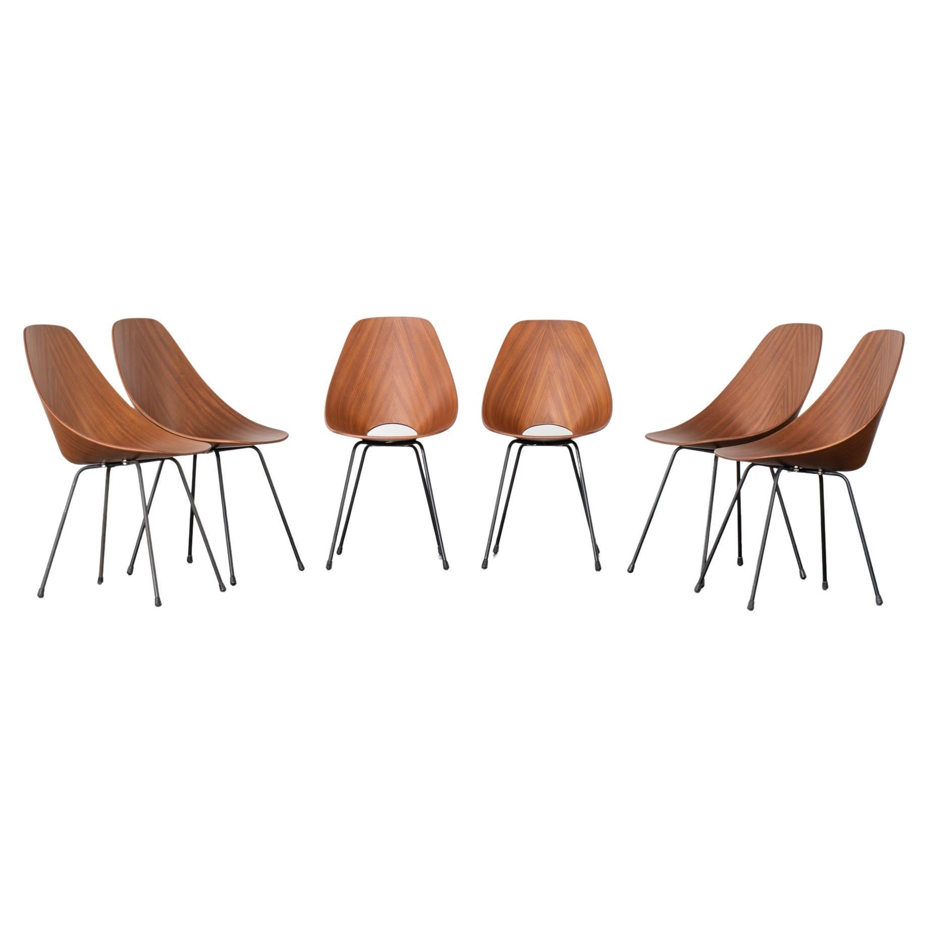 Mid-Century Modern, Six Medea Chairs, Vittorio Nobili/F.lli Tagliabue, Plywood