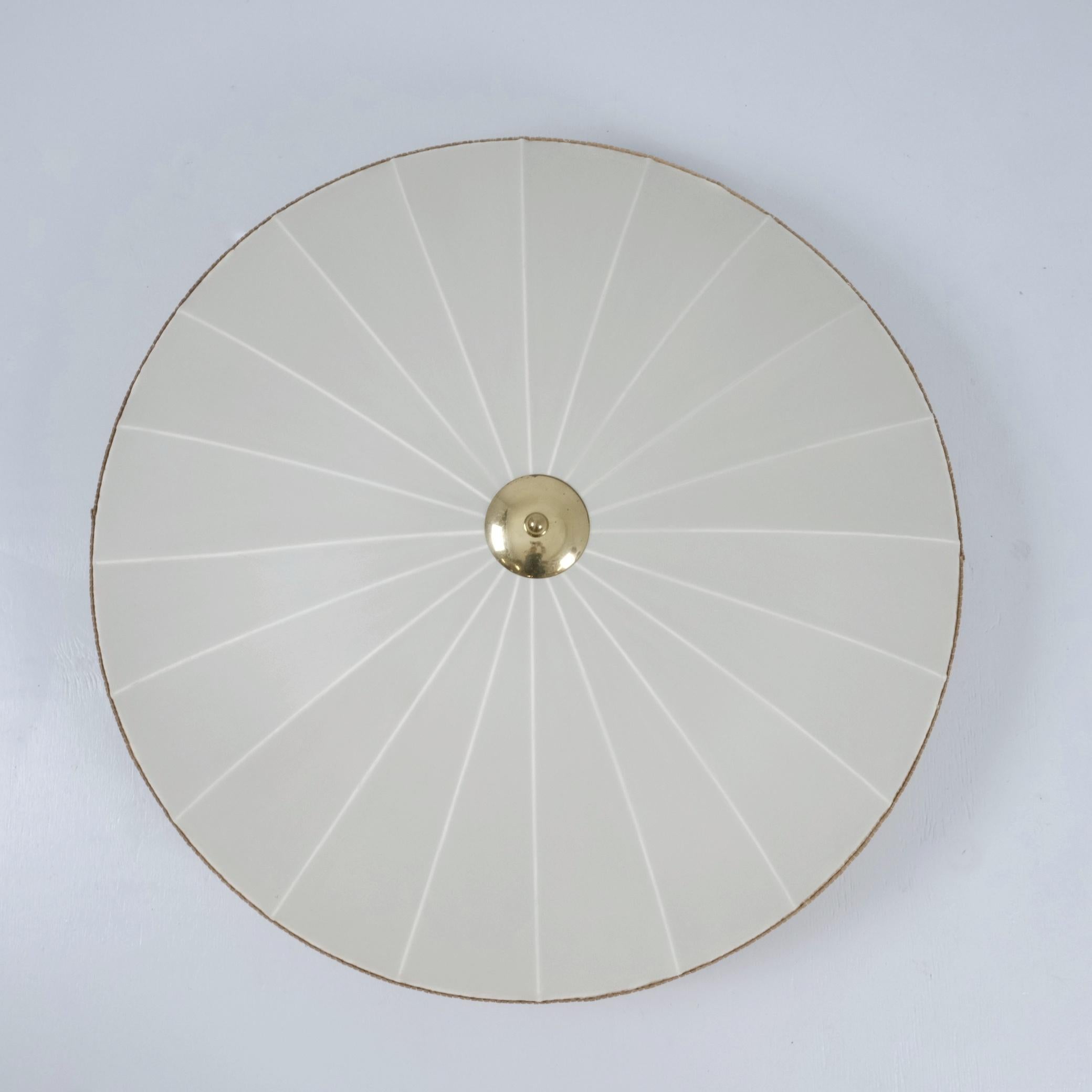 Metallo Lampada da incasso beige e in rattan di metà secolo, Model A2 Idman 1950 in vendita