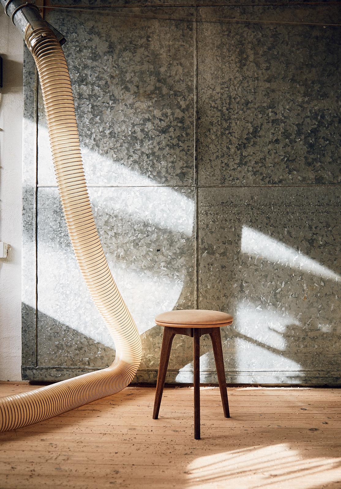 Scandinavian Mid-Century modern SJ.08 stool by Erik Buck. New edition For Sale