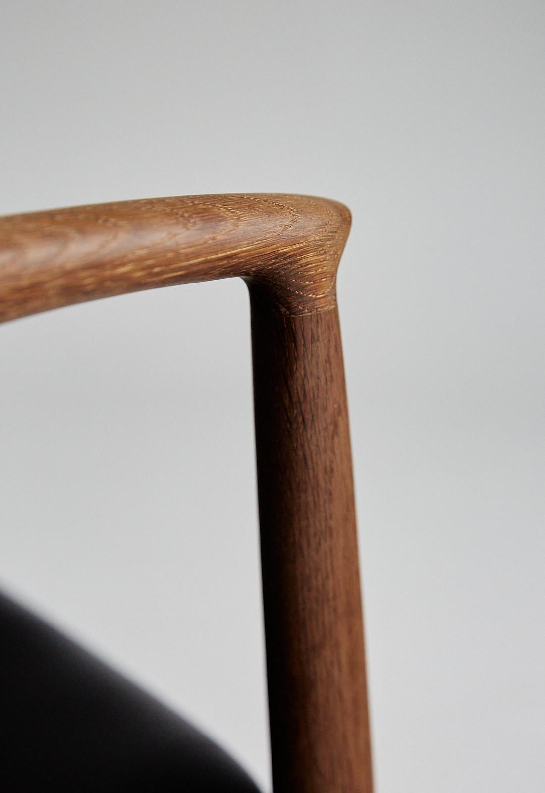 Cane Mid-Century modern SJ.67 Captain chair, cane, by Erik Buck. New edition For Sale