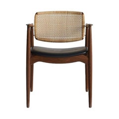 Chaise capitaine SJ.67, canne, moderne du milieu du siècle dernier, d'Erik Buck. New edition