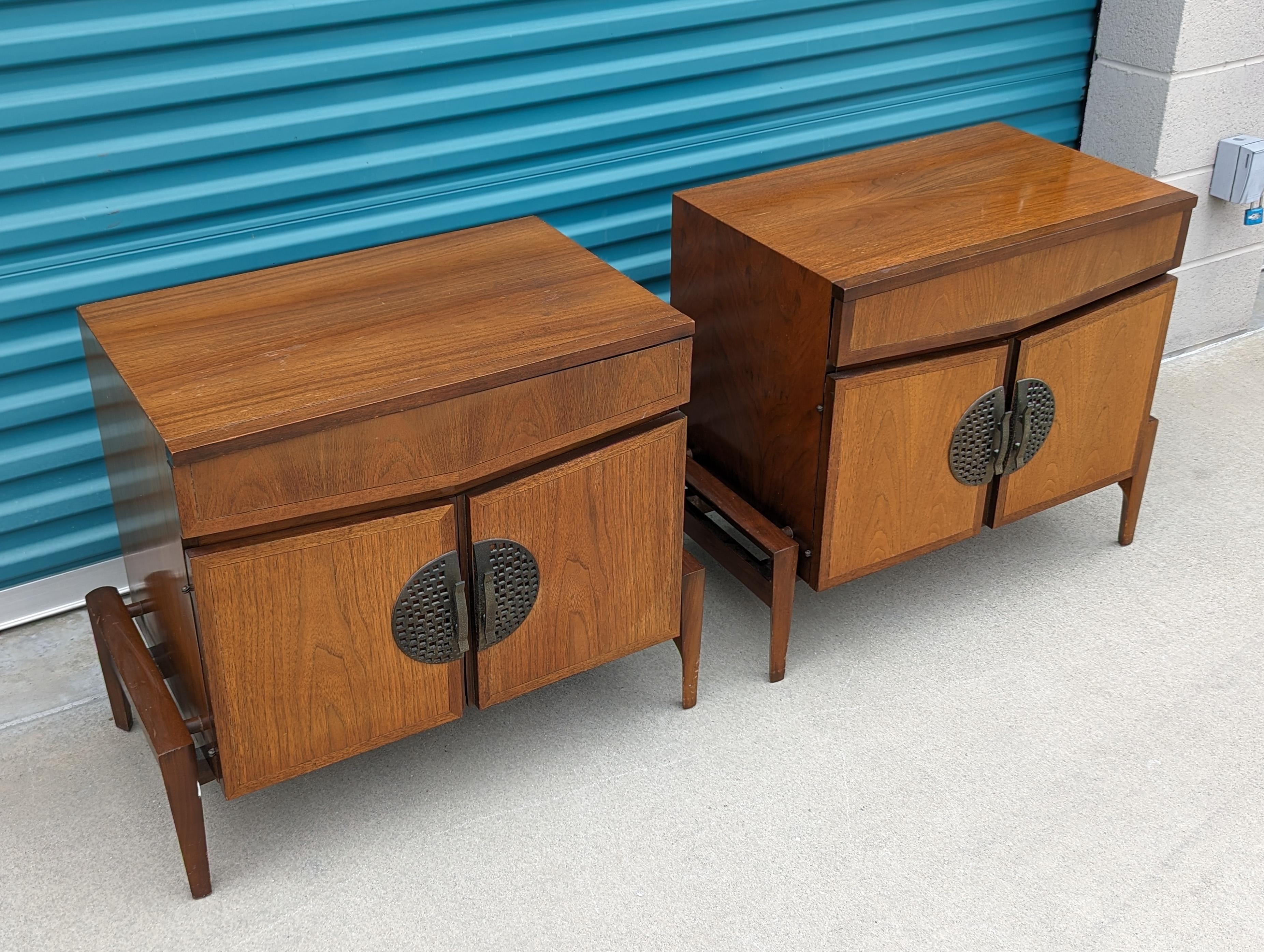 Mid-Century Modern Mid Century Modern Skeletal Nightstands by Helen Hobey Baker, C1960s