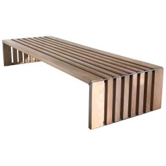 Mid-Century Modern Slat Bench by Walter Antonis for Spectrum, 1970s