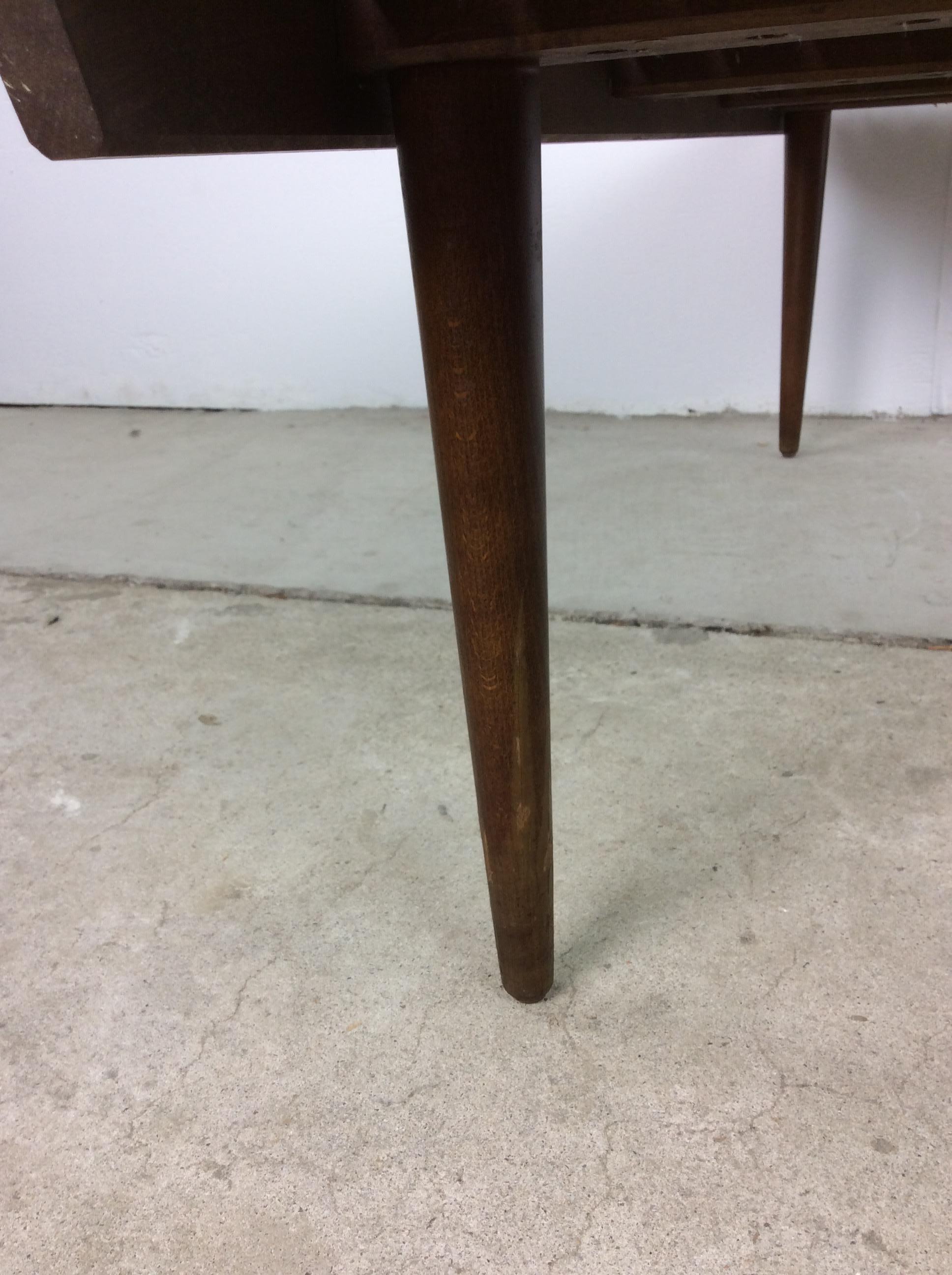 Mid Century Modern Slat Bench Coffee Table For Sale 5