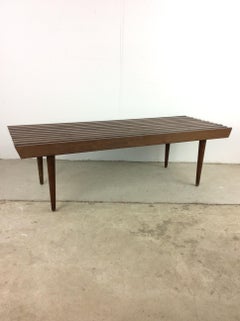 Mid Century Modern Slat Bench Coffee Table