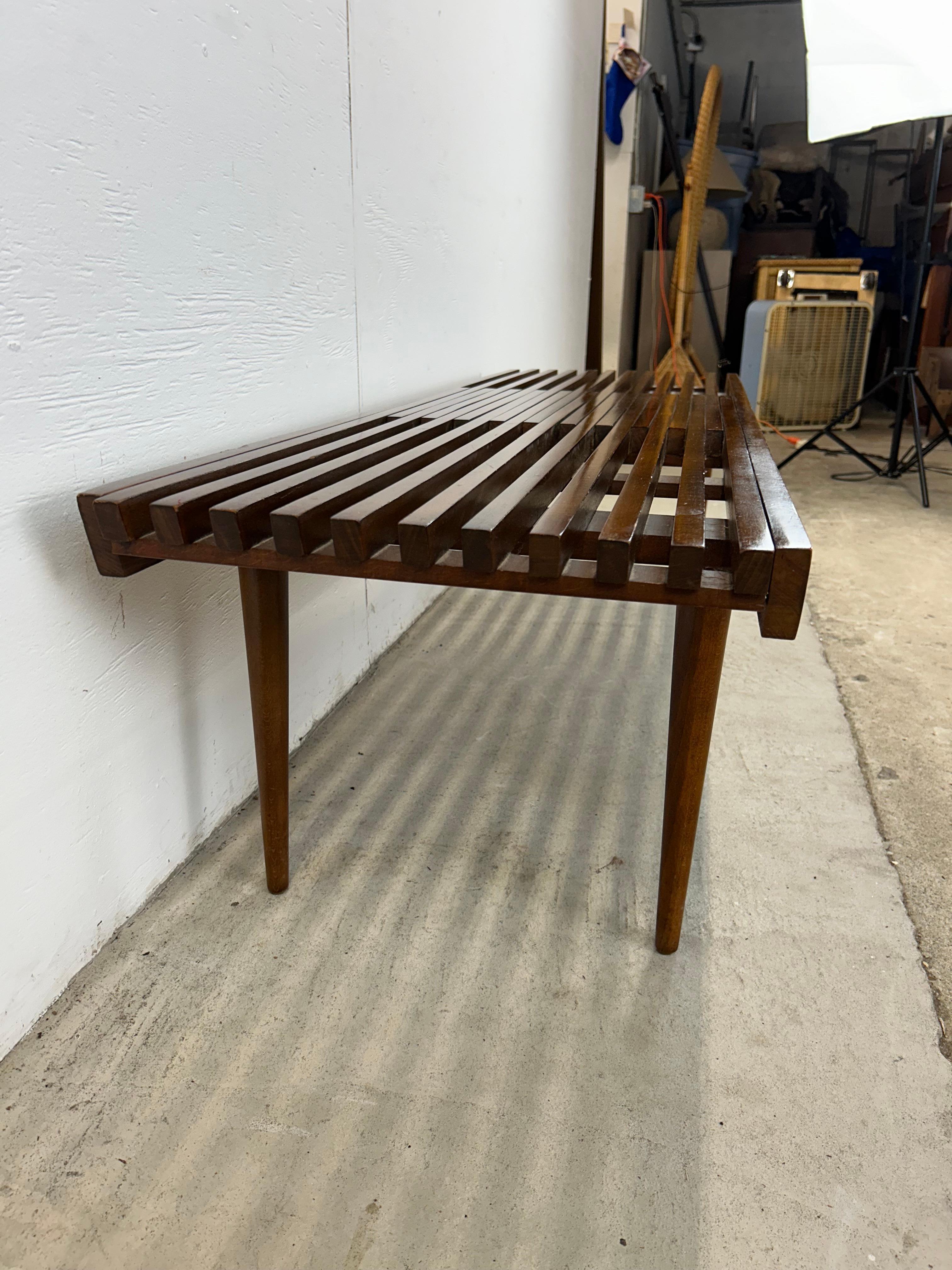 Table basse à lattes moderne du milieu du siècle dernier à la manière de Adrian Pearsall en vente 7