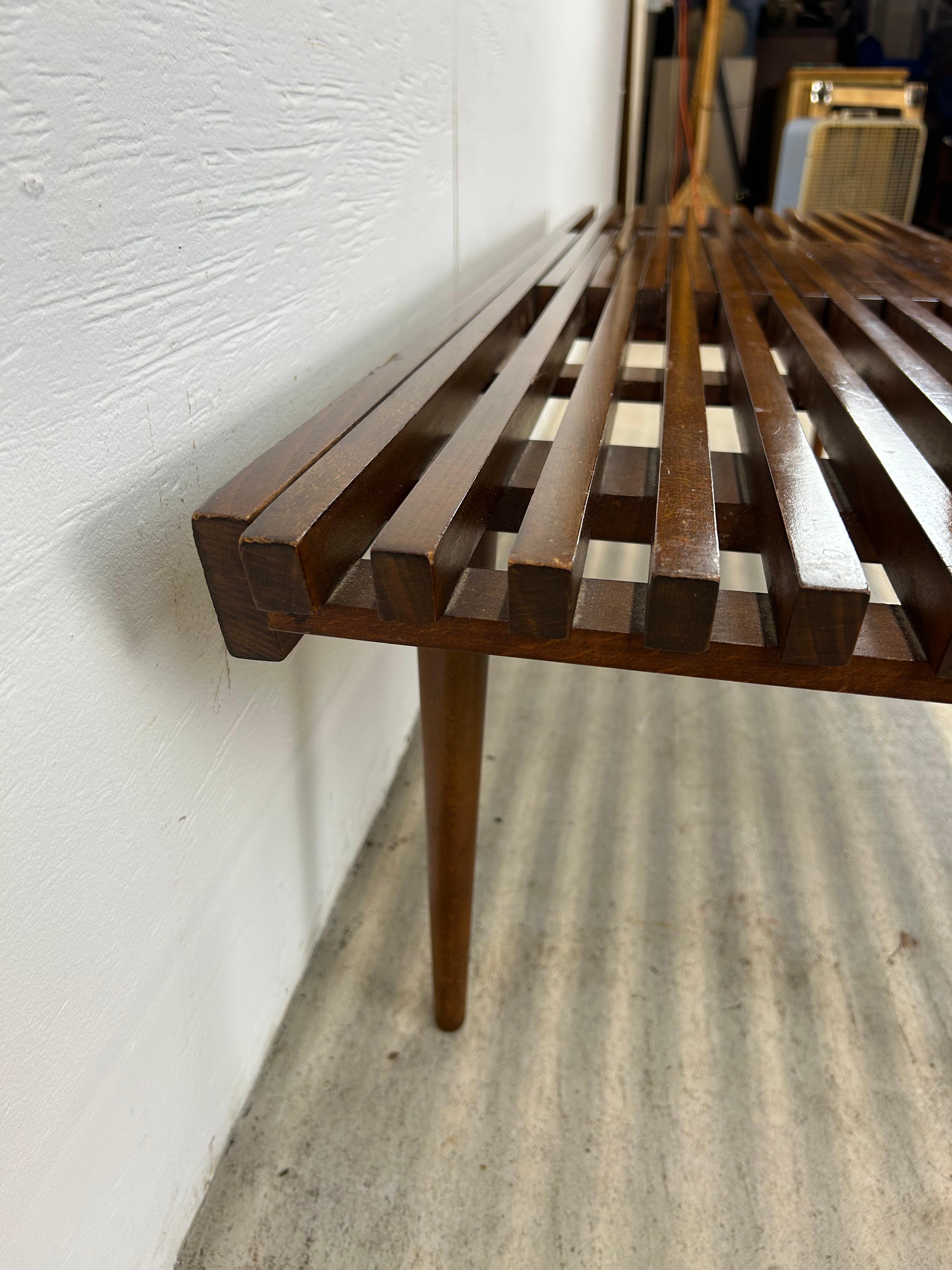 Table basse à lattes moderne du milieu du siècle dernier à la manière de Adrian Pearsall en vente 8