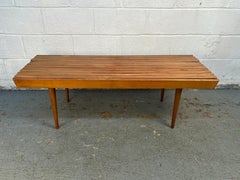 Mid-Century Modern Slat Bench