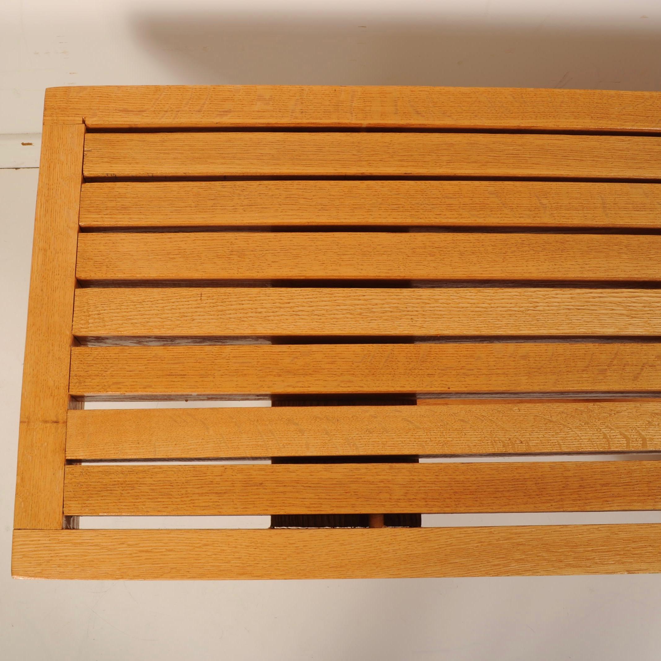 mid century slatted bench