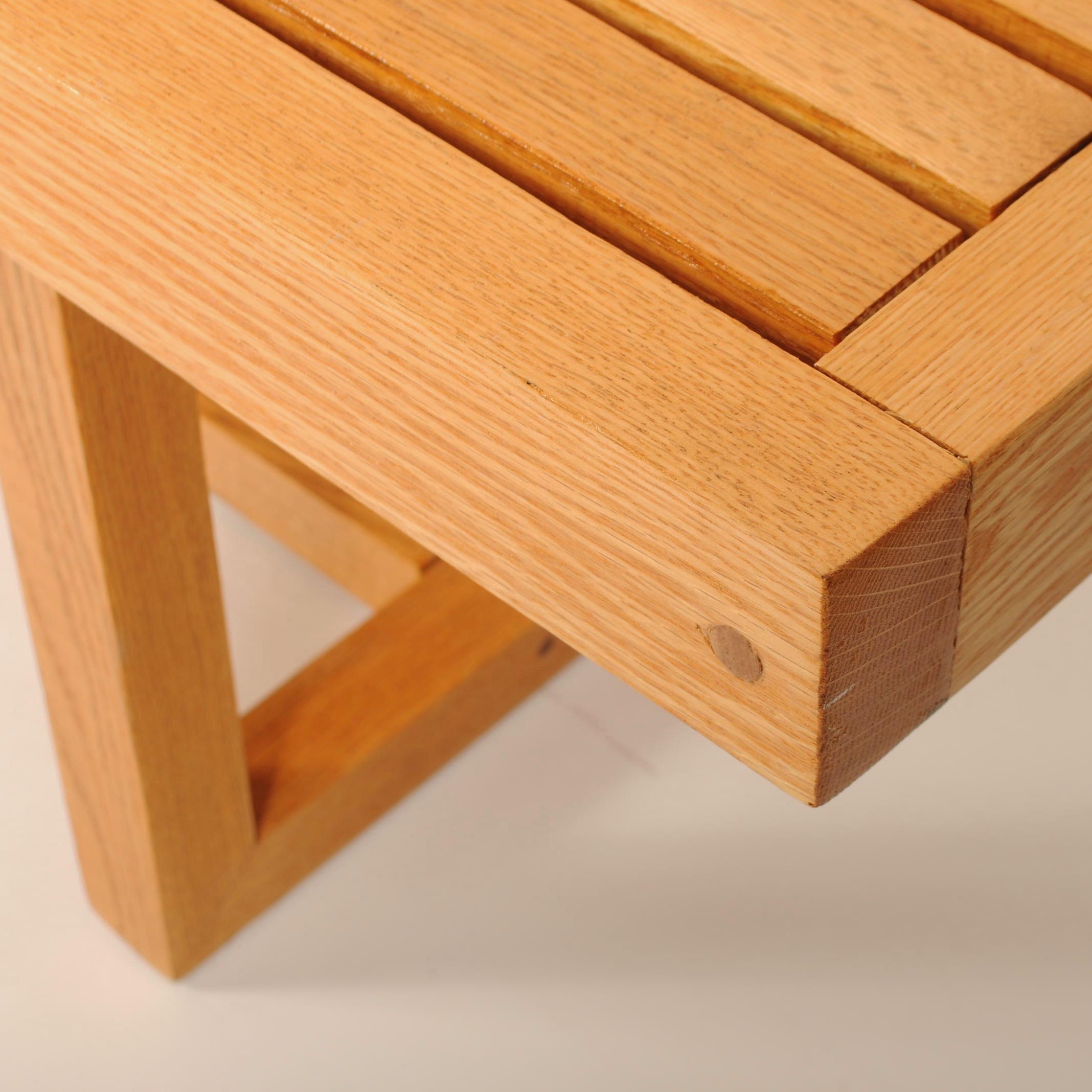 20th Century Mid-Century Modern Slat Bench