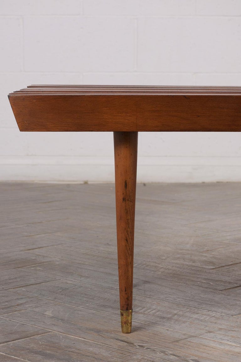 Mid Century Modern Slat Bench For Sale At 1stdibs