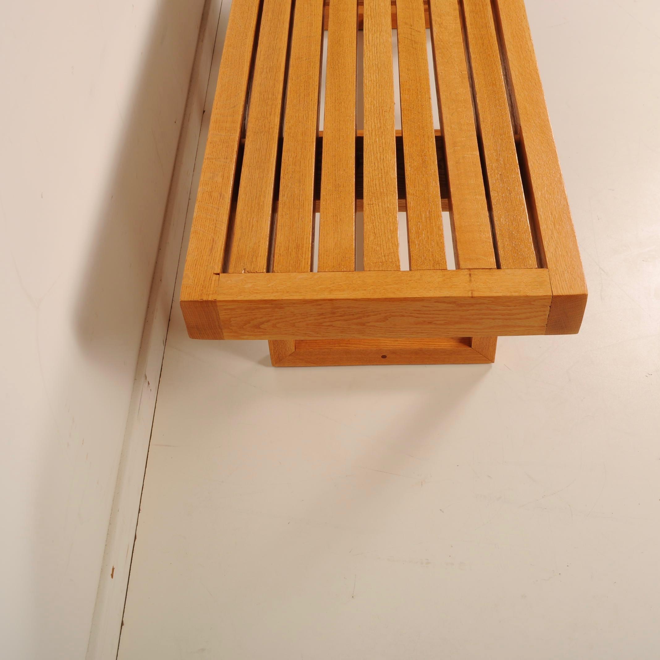 Mid-Century Modern Slat Bench 1