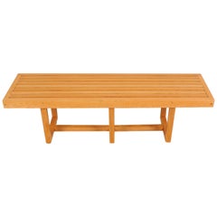 Mid-Century Modern Slat Bench