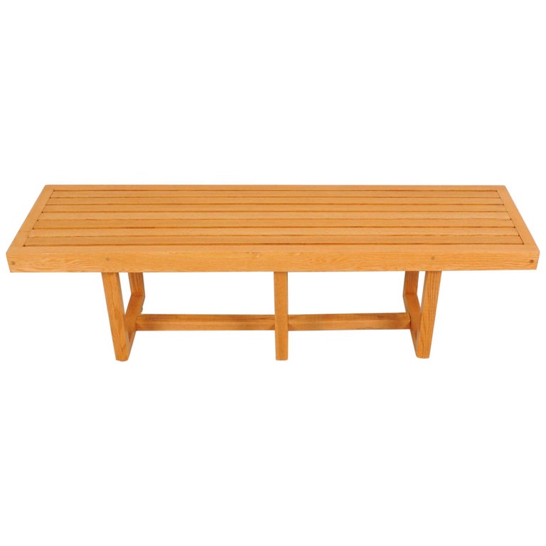 Mid Century Modern Slat Bench For Sale At 1stdibs