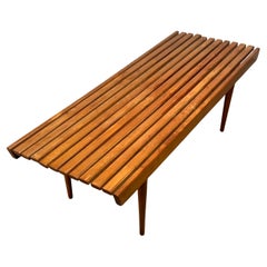 Mid-Century Modern Slat Bench