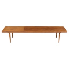 Restored Mid-Century Modern Slatted Bench