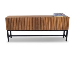 Mid-Century Modern Slat Front Console