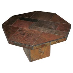 paul kingma coffee table Mid-Century Modern Slate Stone Coffee Table Attributed to Paul Kingma