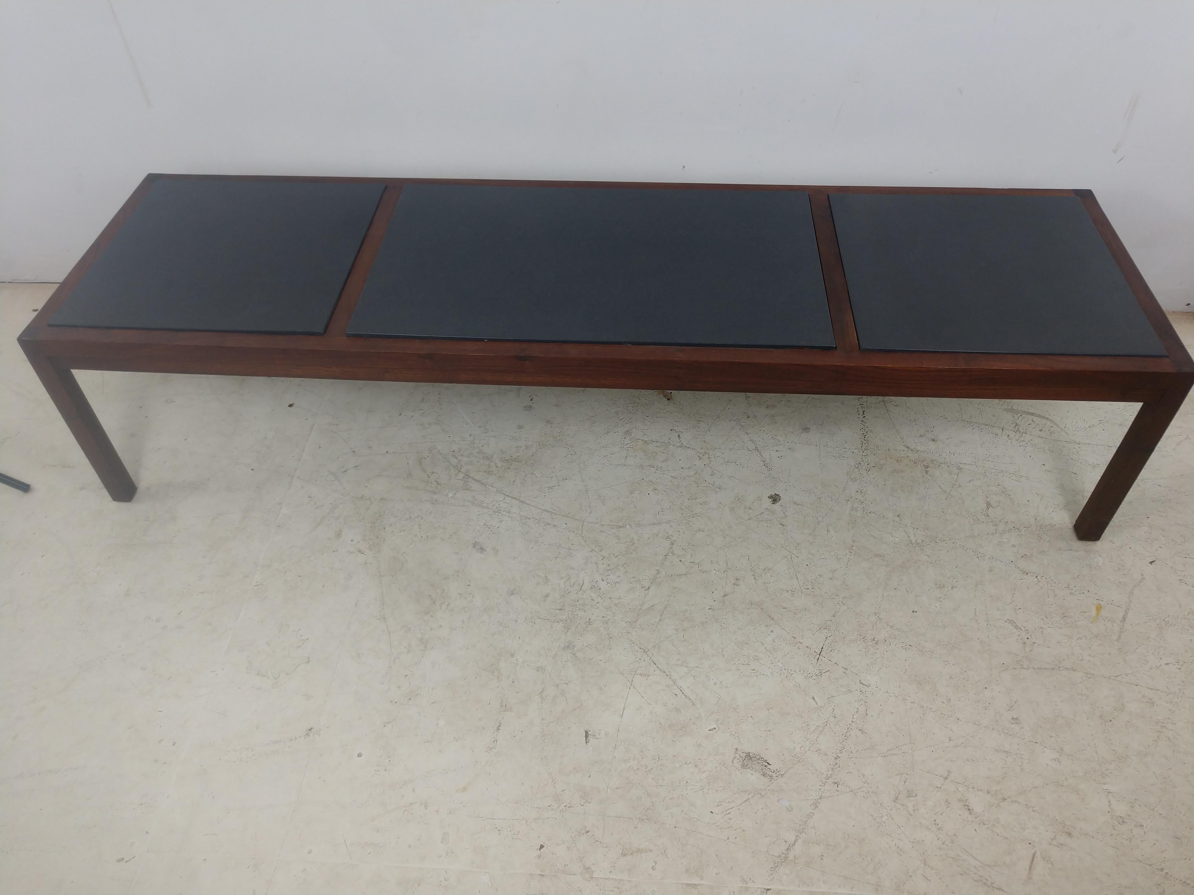 MidCentury Modern Slate Top Cocktail Table, circa 1965 For Sale at 1stDibs