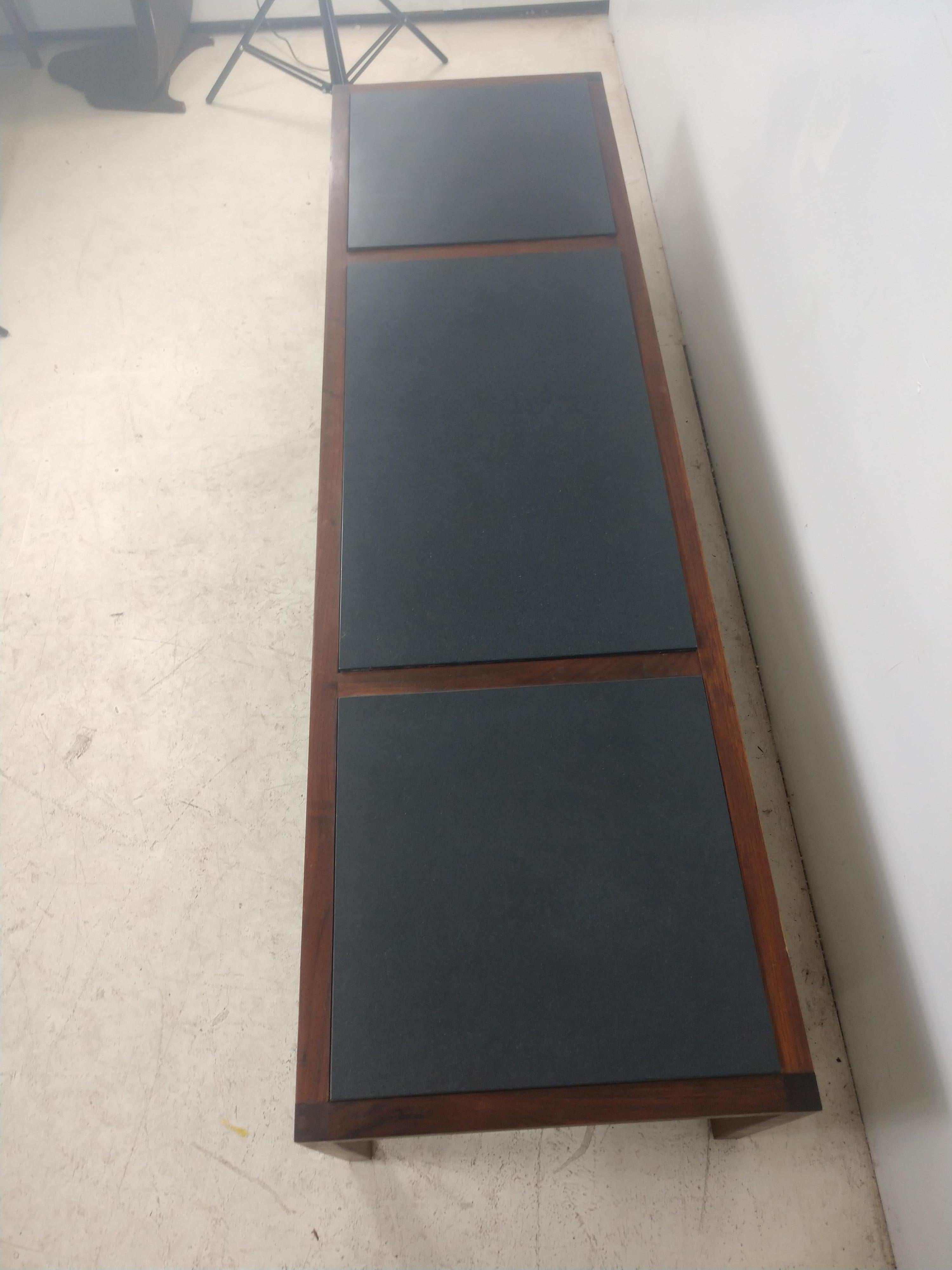 MidCentury Modern Slate Top Cocktail Table, circa 1965 For Sale at 1stDibs