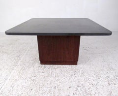 Mid-Century Modern Slate Top Coffee Table