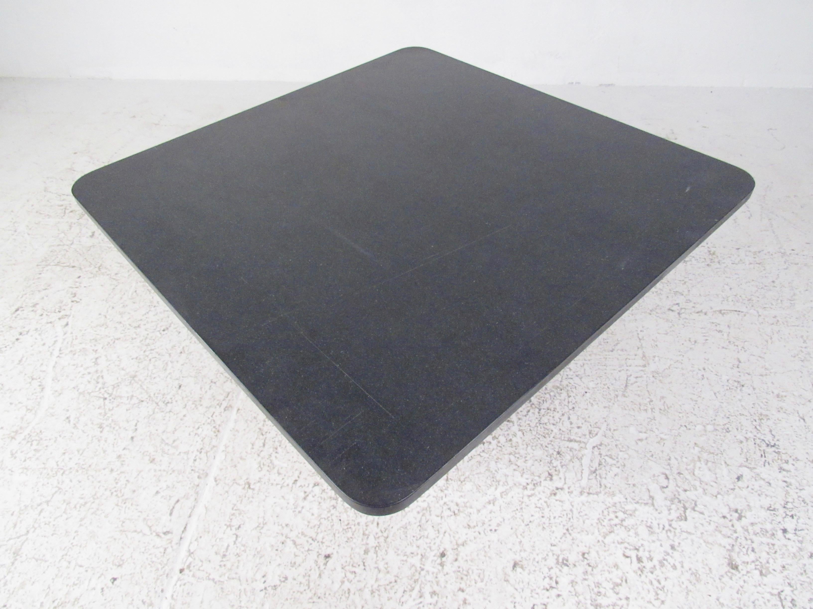 Mid-20th Century Mid-Century Modern Slate Top Coffee Table For Sale
