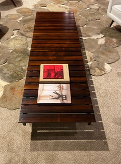 Mid-Century Modern Slatted Bench by Celina Decorações, 1960s