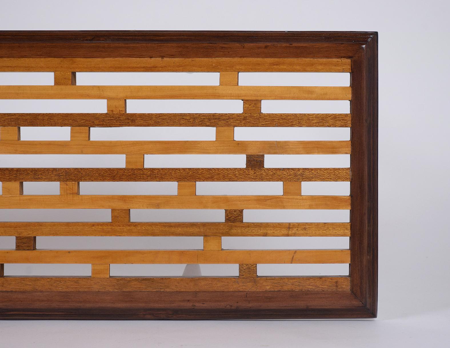 American Mid-Century Modern Slatted Bench, circa 1960s