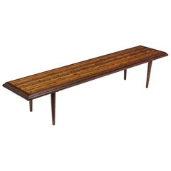 Mid-Century Modern Slatted Bench, circa 1960s