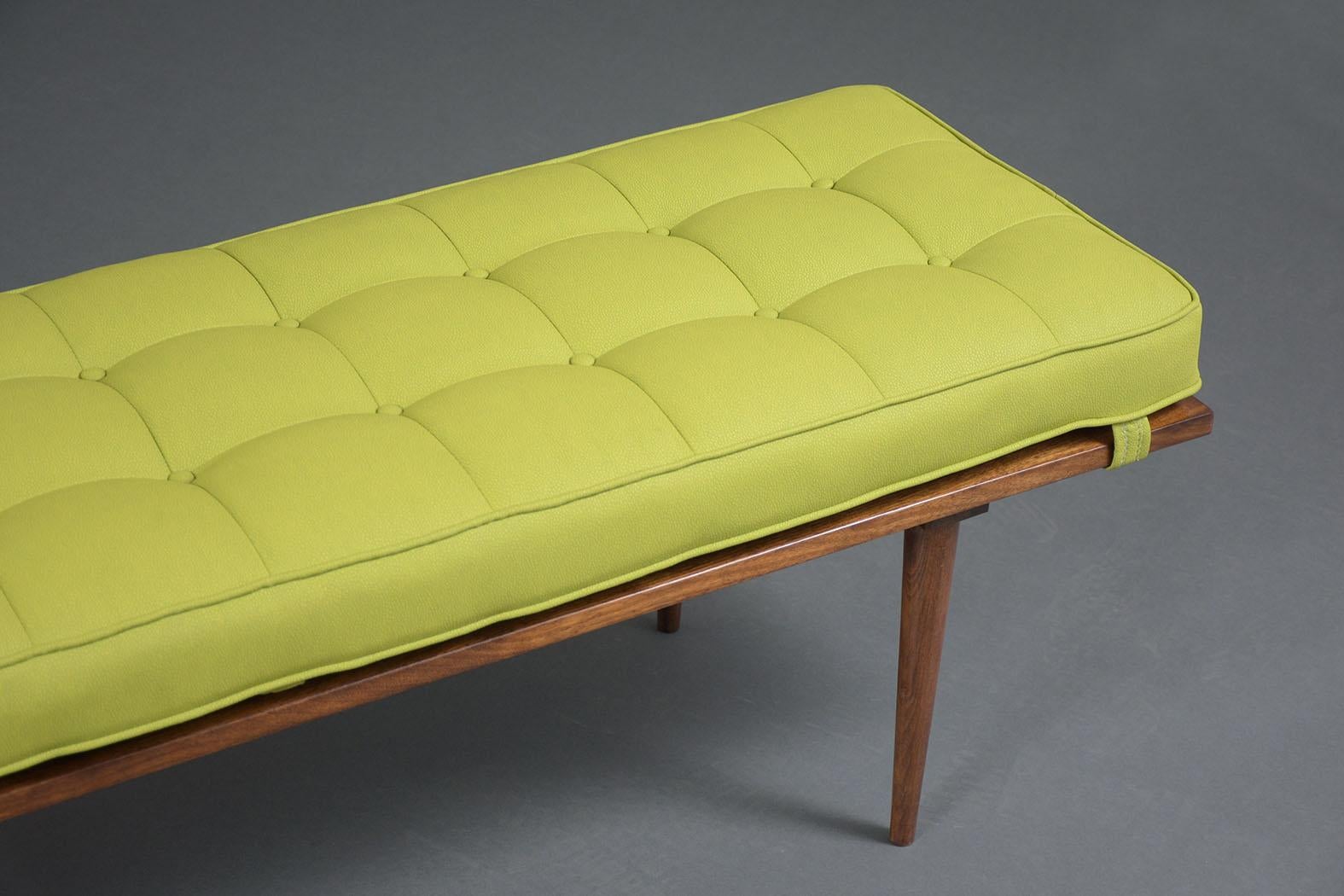 Mid-Century Modern Slatted Bench 3