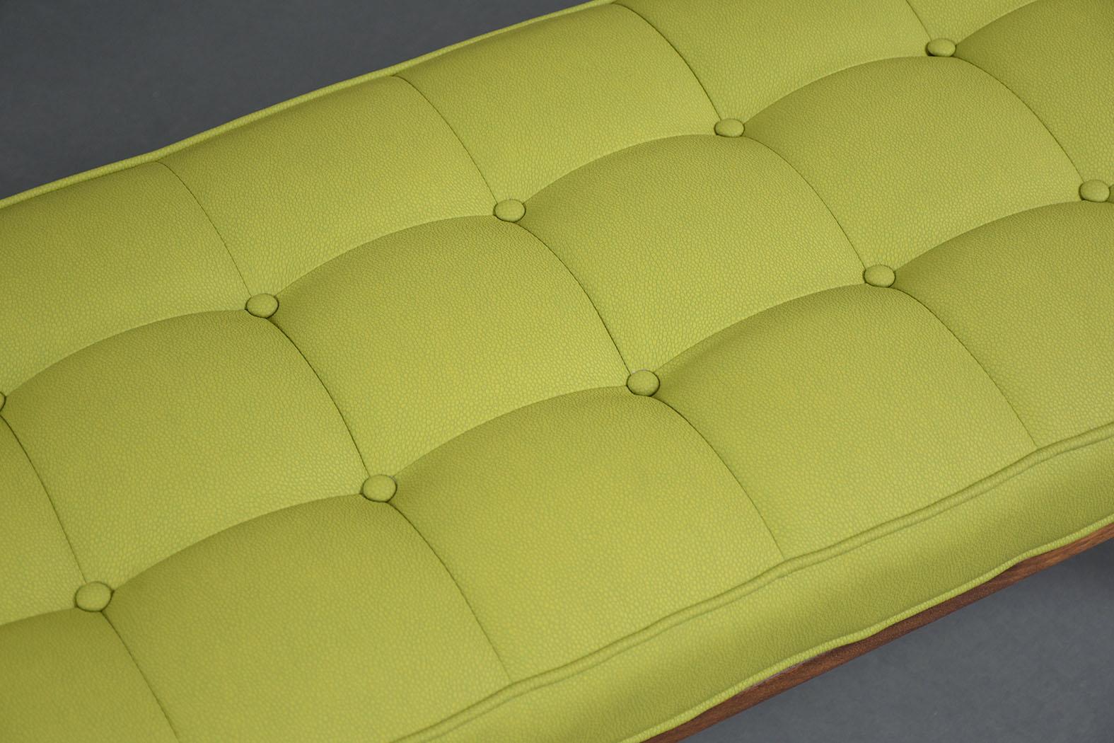 Mid-Century Modern Slatted Bench 4