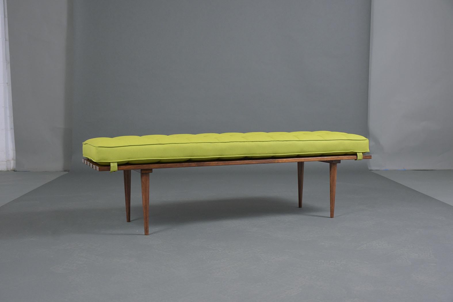 Mid-20th Century Mid-Century Modern Slatted Bench